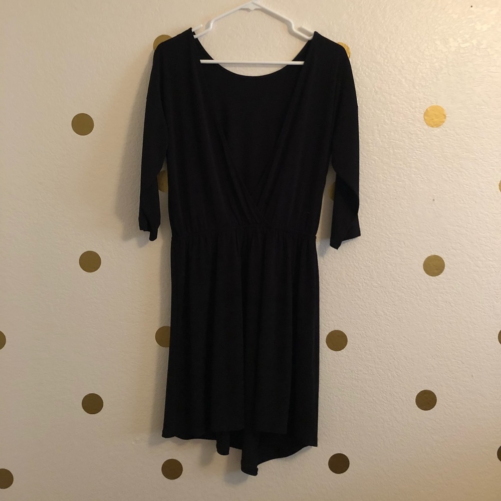 BCBG little black reversible 3/4 sleeve dress M